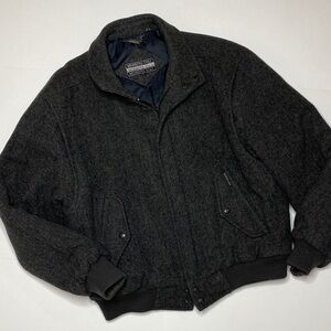 Members Only Vintage Classic Dark Wool Bomber Jacket